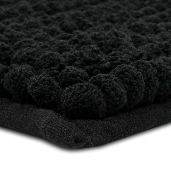 Room Essentials Chunky Chenille Cushion Foam Bath Rug- Black - Picture 2 of 10